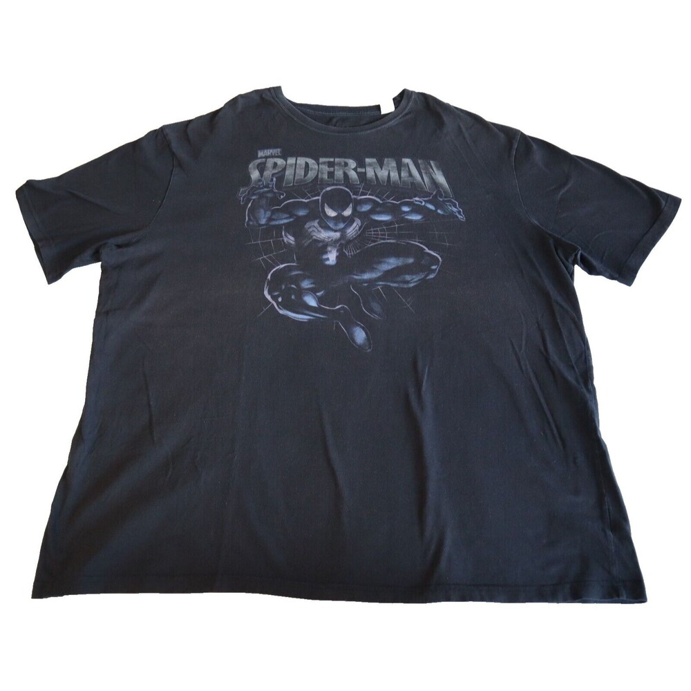 VTG The Amazing Spider-Man Black Symbiote Suit Men's 4XL Marvel T-Shirt Y2K Rare